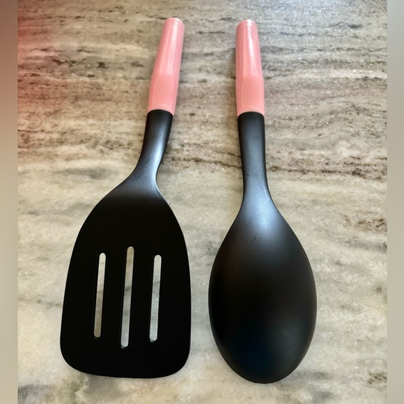 Set of 2 slotted turner & basting spoon - Picture 2 of 5